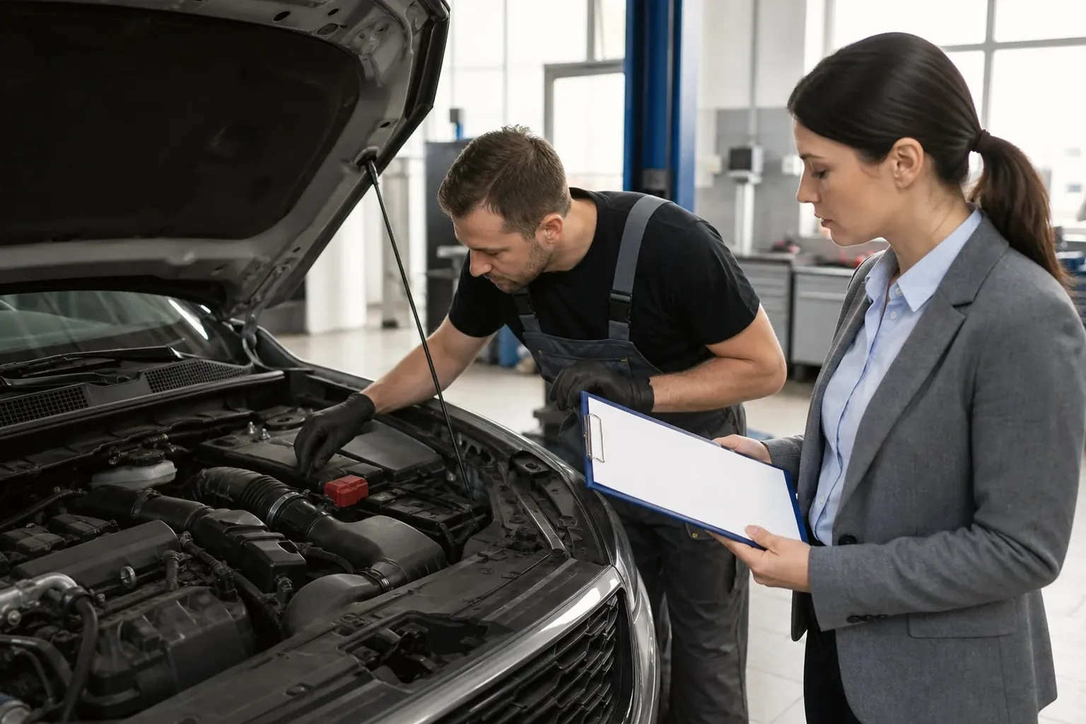 Profissional ajudando no cadastro de motor de um veículo em Crato.
